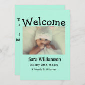 写真モダンミニマル編集の発表カード 案内状 (正面/裏面)