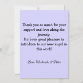 写真モダンミニマル編集の発表カード 案内状 (裏面)