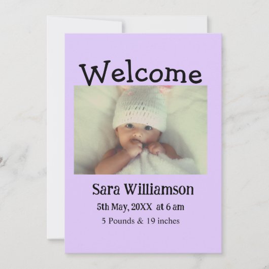 写真モダンミニマル編集の発表カード 案内状 (正面)