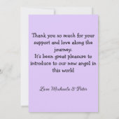 写真モダンミニマル編集の発表カード 案内状 (裏面)