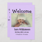 写真モダンミニマル編集の発表カード 案内状 (正面/裏面)