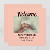 写真モダンミニマル編集の発表カード 案内状 (正面/裏面)