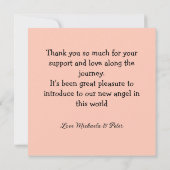 写真モダンミニマル編集の発表カード 案内状 (裏面)