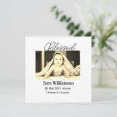 写真モダンミニマル編集の発表カード 案内状 (スタンド正面)