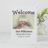 写真モダンミニマル編集の発表カード 案内状 (スタンド正面)