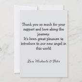 写真モダンミニマル編集の発表カード 案内状 (裏面)