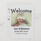 写真モダンミニマル編集の発表カード 案内状 (正面/裏面)