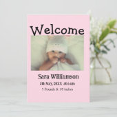 写真モダンミニマル編集の発表カード 案内状 (スタンド正面)