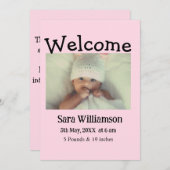 写真モダンミニマル編集の発表カード 案内状 (正面/裏面)