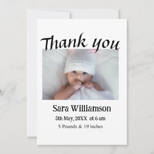 写真モダンミニマル編集の発表カード 案内状 (正面)