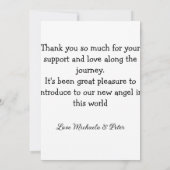 写真モダンミニマル編集の発表カード 案内状 (裏面)