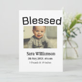 写真モダンミニマル編集の発表カード 案内状 (スタンド正面)