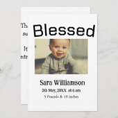 写真モダンミニマル編集の発表カード 案内状 (正面/裏面)