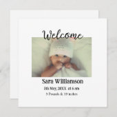 写真モダンミニマル編集の発表カード 案内状 (正面/裏面)