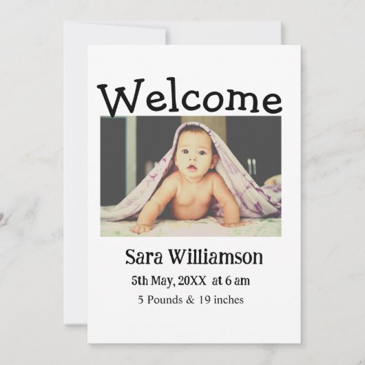 写真モダンミニマル編集の発表カード 案内状 (正面)