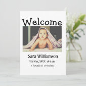 写真モダンミニマル編集の発表カード 案内状 (スタンド正面)