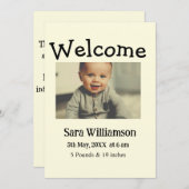 写真モダンミニマル編集の発表カード 案内状 (正面/裏面)