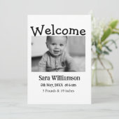 写真モダンミニマル編集の発表カード 案内状 (スタンド正面)