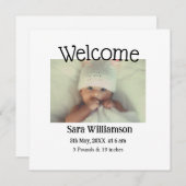 写真モダンミニマル編集の発表カード 案内状 (正面/裏面)