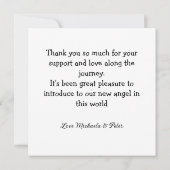 写真モダンミニマル編集の発表カード 案内状 (裏面)