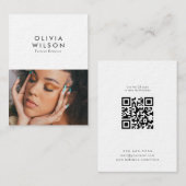写真モダンミニマル縦型 名刺 (正面/裏面)