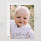 写真モダンミニマル賛美Christmas chic script シーズンカード (正面)