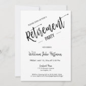 写真モダンミニマル驚きの退職パーティー 招待状 (正面)