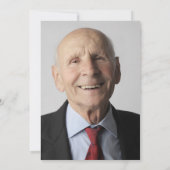 写真モダンミニマル驚きの退職パーティー 招待状 (裏面)