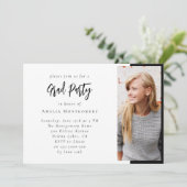 写真モダンミニマル2回卒業パーティー 招待状 (スタンド正面)