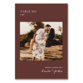写真モダンミニマル |テーブル番号カード テーブルナンバー (正面)