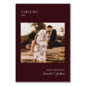 写真モダンミニマル |テーブル番号カード テーブルナンバー (裏面)