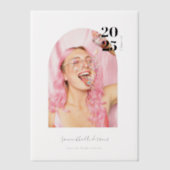 写真モダンミニマルArch卒業生 ベラム紙招待状 (正面)