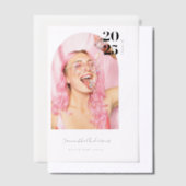 写真モダンミニマルArch卒業生 ベラム紙招待状 (オフセット)