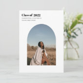 写真モダンミニマルArch卒業生 招待状 (スタンド正面)