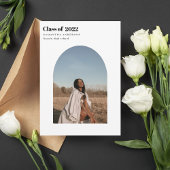 写真モダンミニマルArch卒業生 招待状