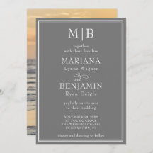 写真モダンミニマルBoho Gray結婚ズ