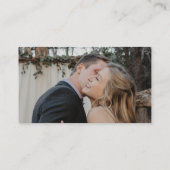 写真モダンミニマルQRコード結婚式RSVP エンクロージャーカード (裏面)