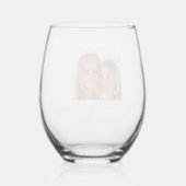 写真モダンメイド・オブ・オーナー(花嫁付き添い人)案 ステムなしワイングラス (裏面)