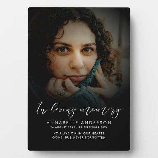 写真モダンメモリアル天板イーゼル付 フォトプラーク (正面)