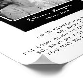 写真モダンメモリ救ーの座席の結婚看板 ポスター (角)