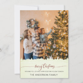 写真モダンメリークリスマス白木休日 招待状