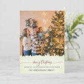 写真モダンメリークリスマス白木休日 招待状 (スタンド正面)