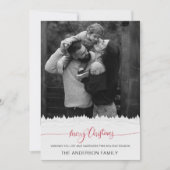 写真モダンメリークリスマス白木休日 招待状 (正面)