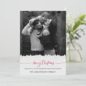 写真モダンメリークリスマス白木休日 招待状 (スタンド正面)