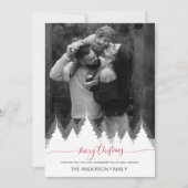 写真モダンメリークリスマス白木休日 招待状 (正面)