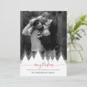 写真モダンメリークリスマス白木休日 招待状 (スタンド正面)