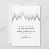 写真モダンメリークリスマス白木休日 招待状 (裏面)