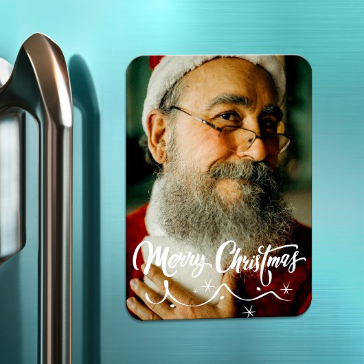 写真モダンメリークリスマス マグネット