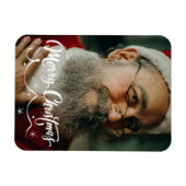 写真モダンメリークリスマス マグネット (横)