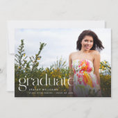 写真モダンモダン卒業発表H 招待状 (正面)